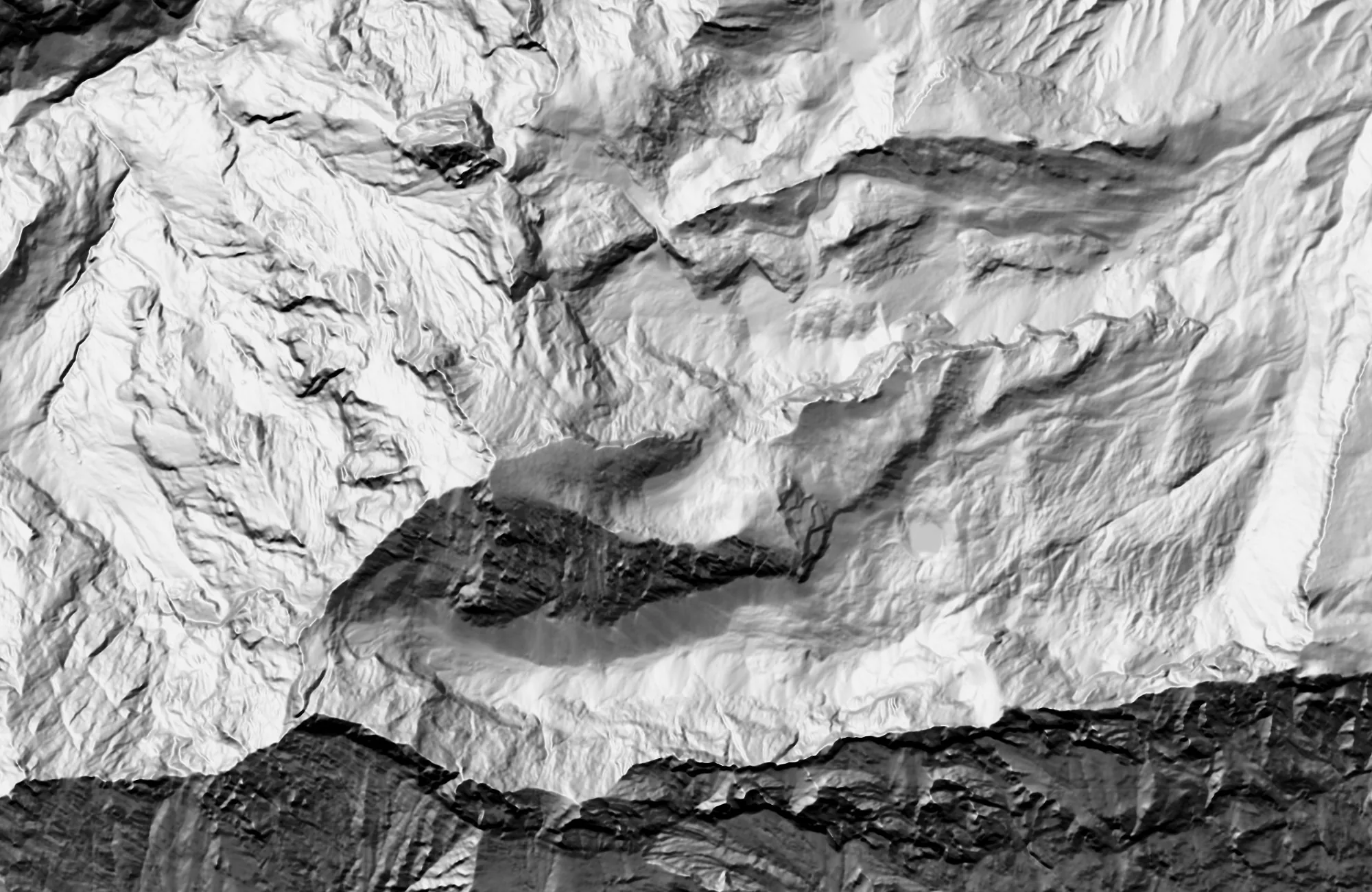 Ausschnitt Alpspitze als einfache Schummerung
